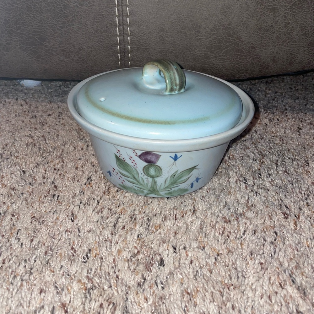 Floral Ceramic Lidded Bowl